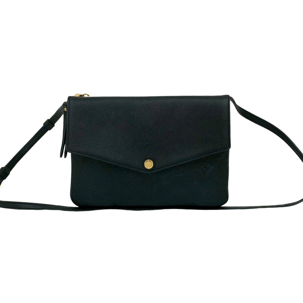 LOUIS VUITTON Shoulder Bag leather black Monogram Unplant Twice