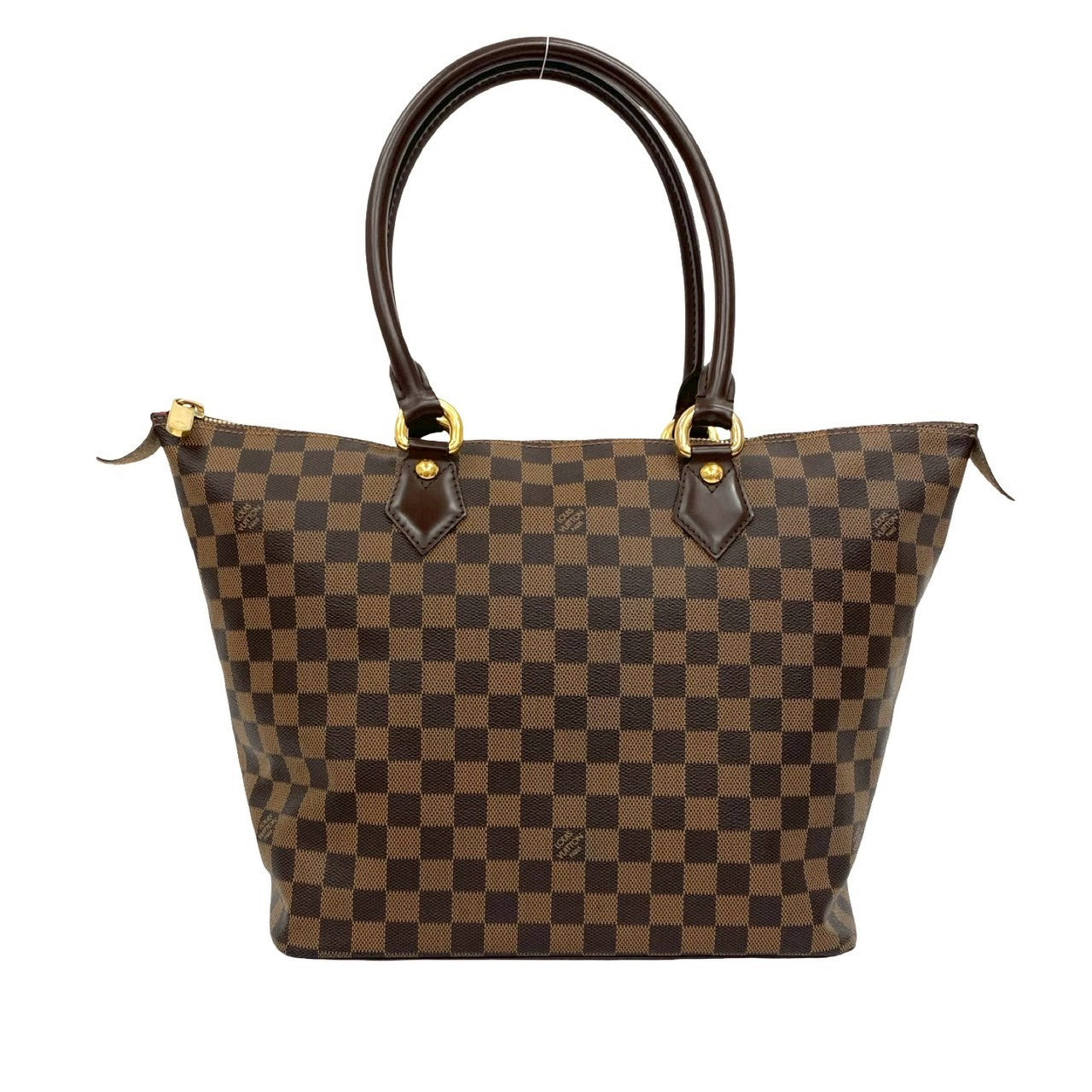 LOUIS VUITTON Handbag leather Brown Damier Saleya MM