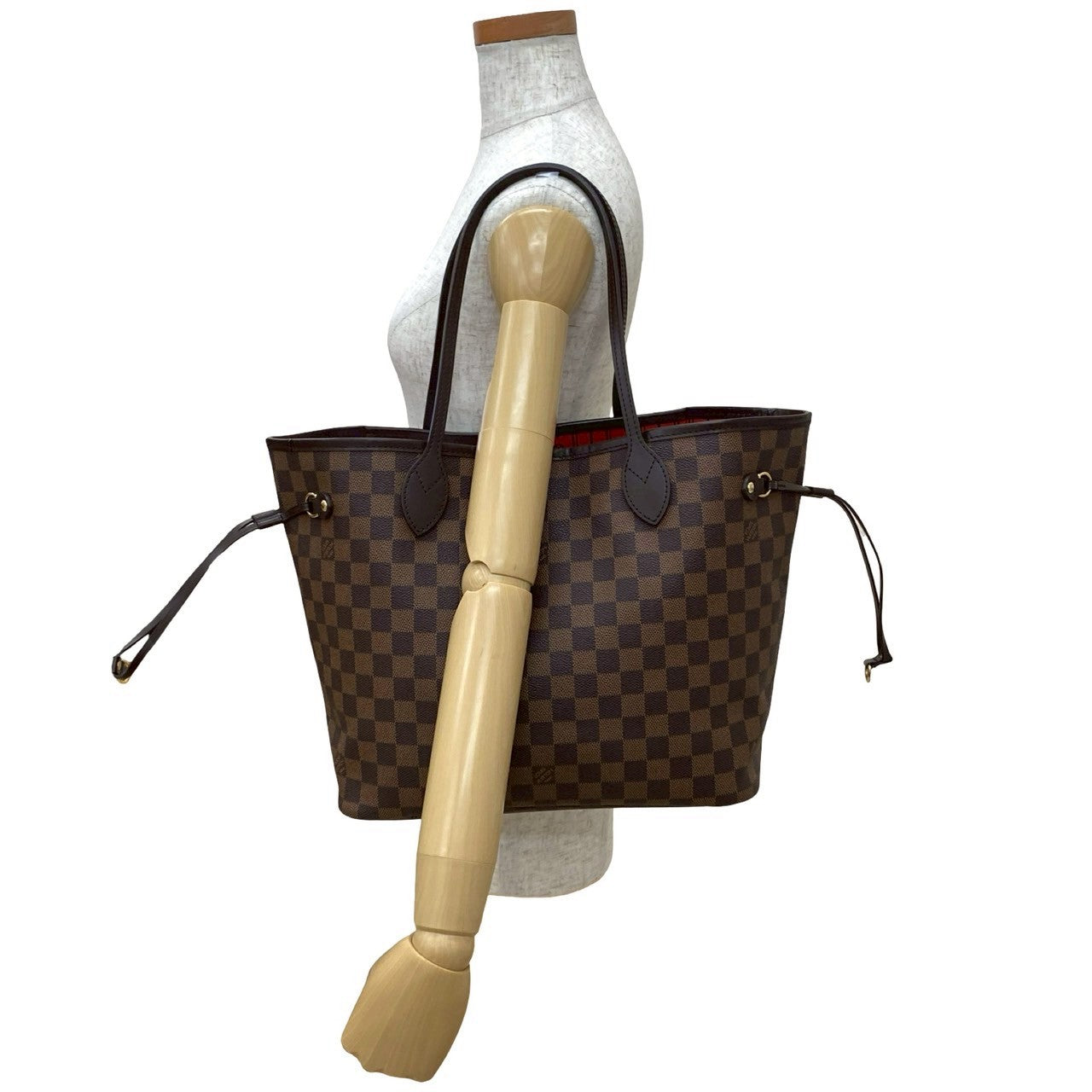 Luxury Women's Tote Bag | LOUIS VUITTON Tote Bag leather Brown Damier Neverfull MM