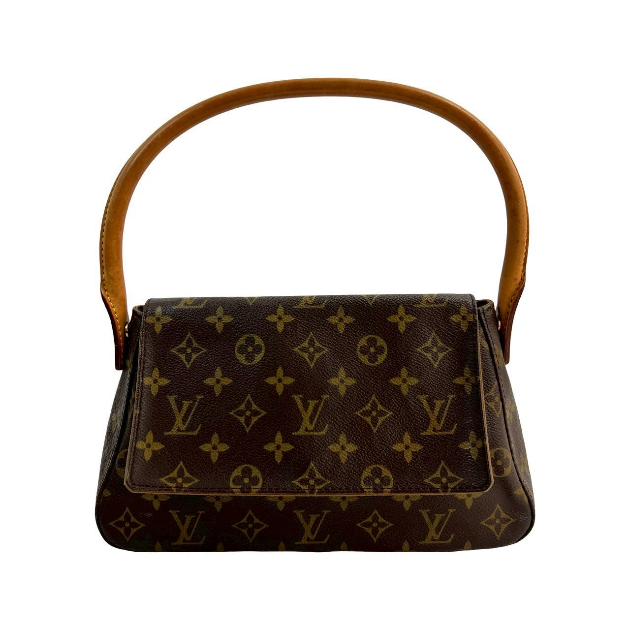 Elegant Women's Shoulder Bag | LOUIS VUITTON Shoulder Bag leather Brown Monogram Mini Looping