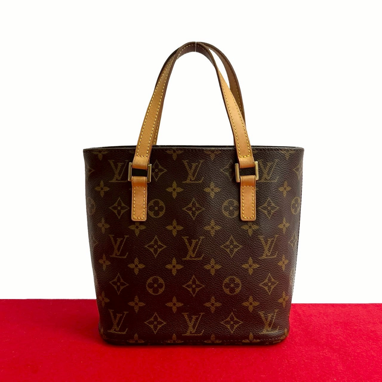 LOUIS VUITTON Handbag leather Brown Monogram VavinPM