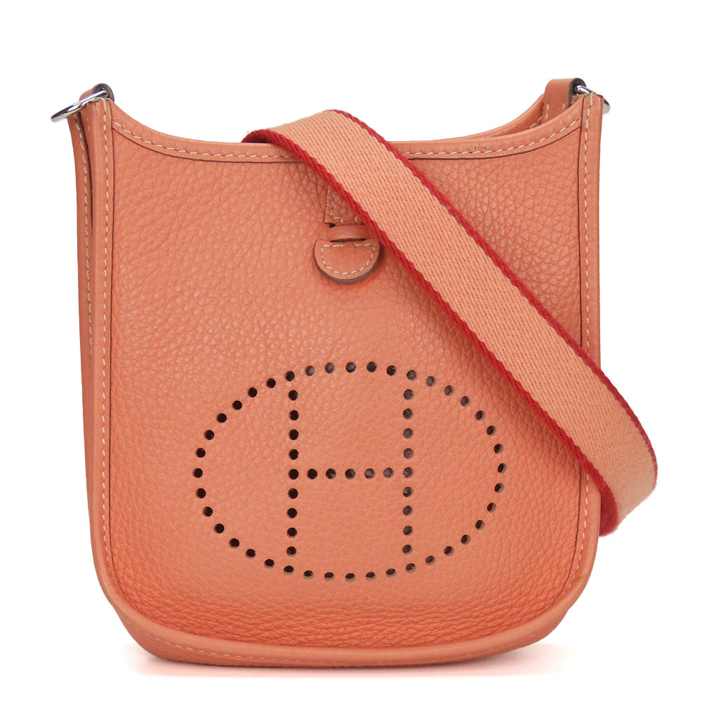 HERMES Shoulder Bag Togo pink Evelyn TPM Women