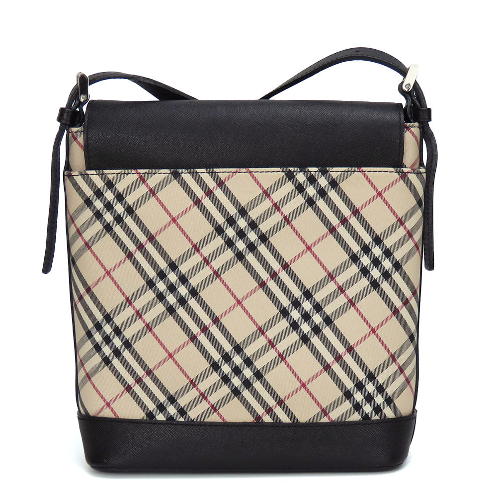Burberry Nova Check Canvas Leather Shoulder Bag