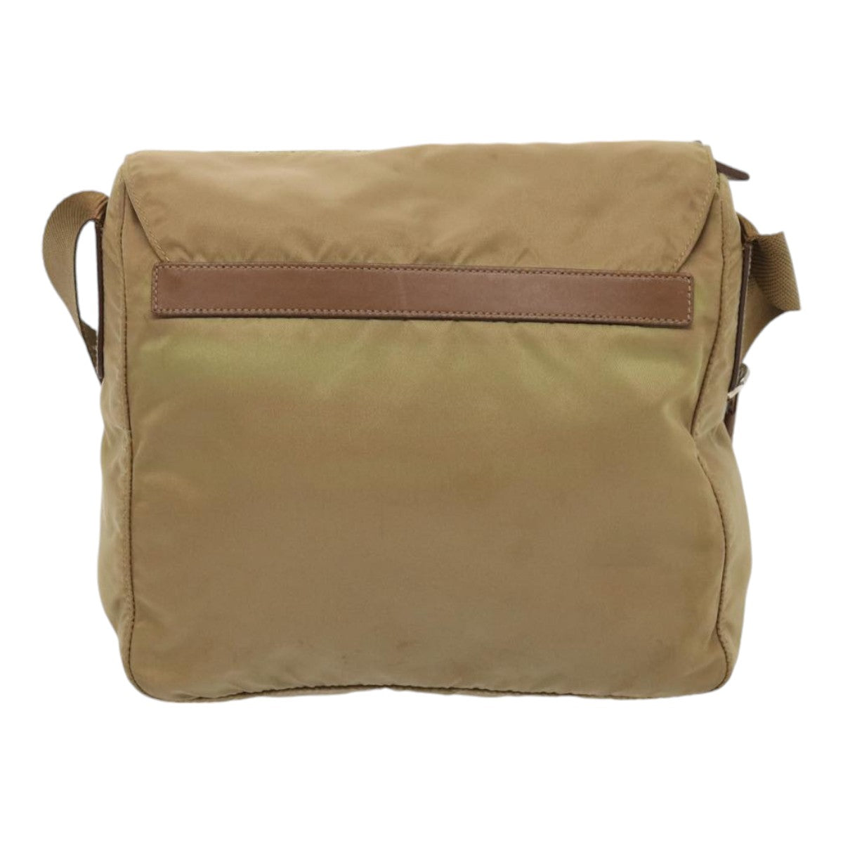 PRADA Shoulder Bag Nylon Beige Auth