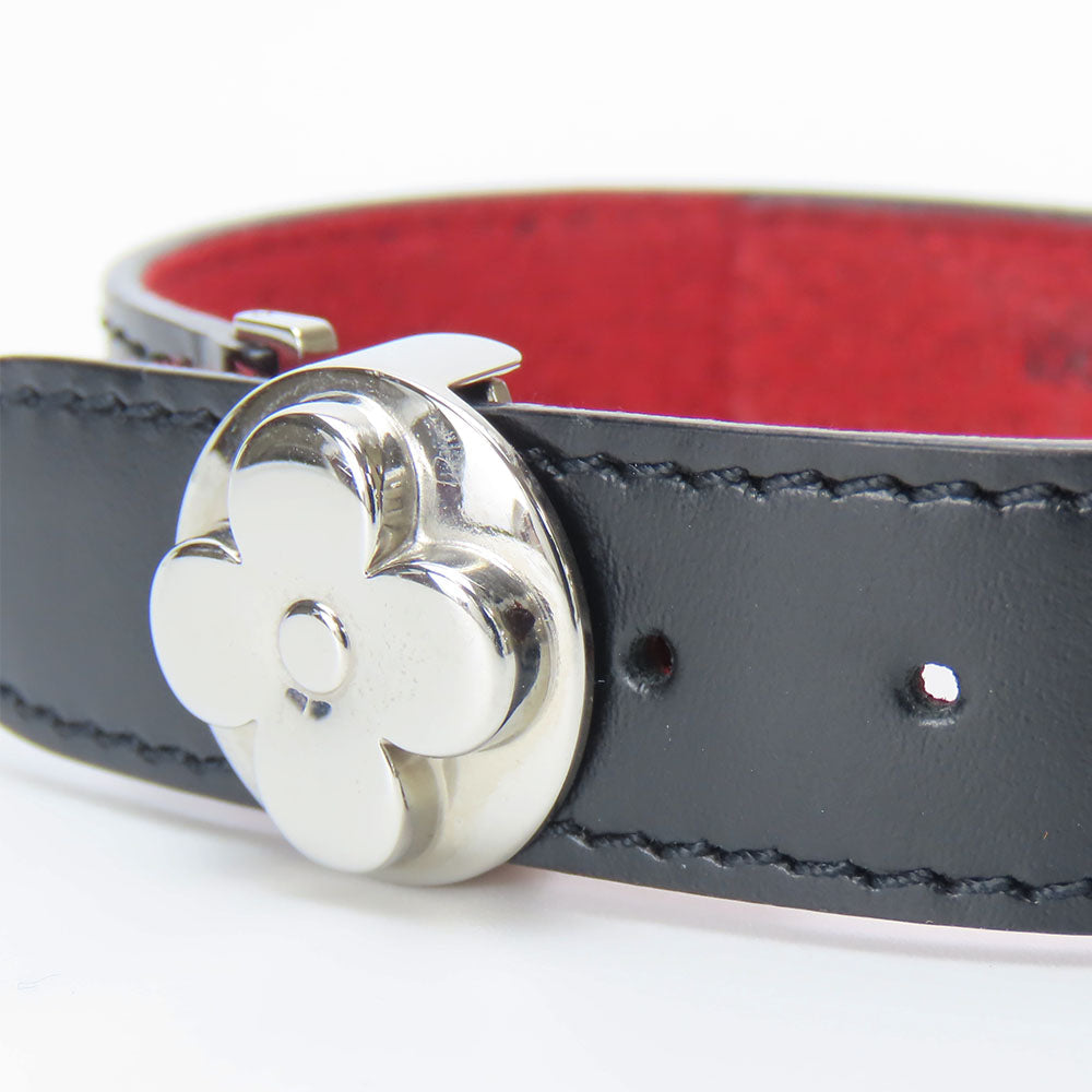 LOUIS VUITTON Bangle Ｍ64447 Calfskin Noir Monogram Brass Le Vogue Rack