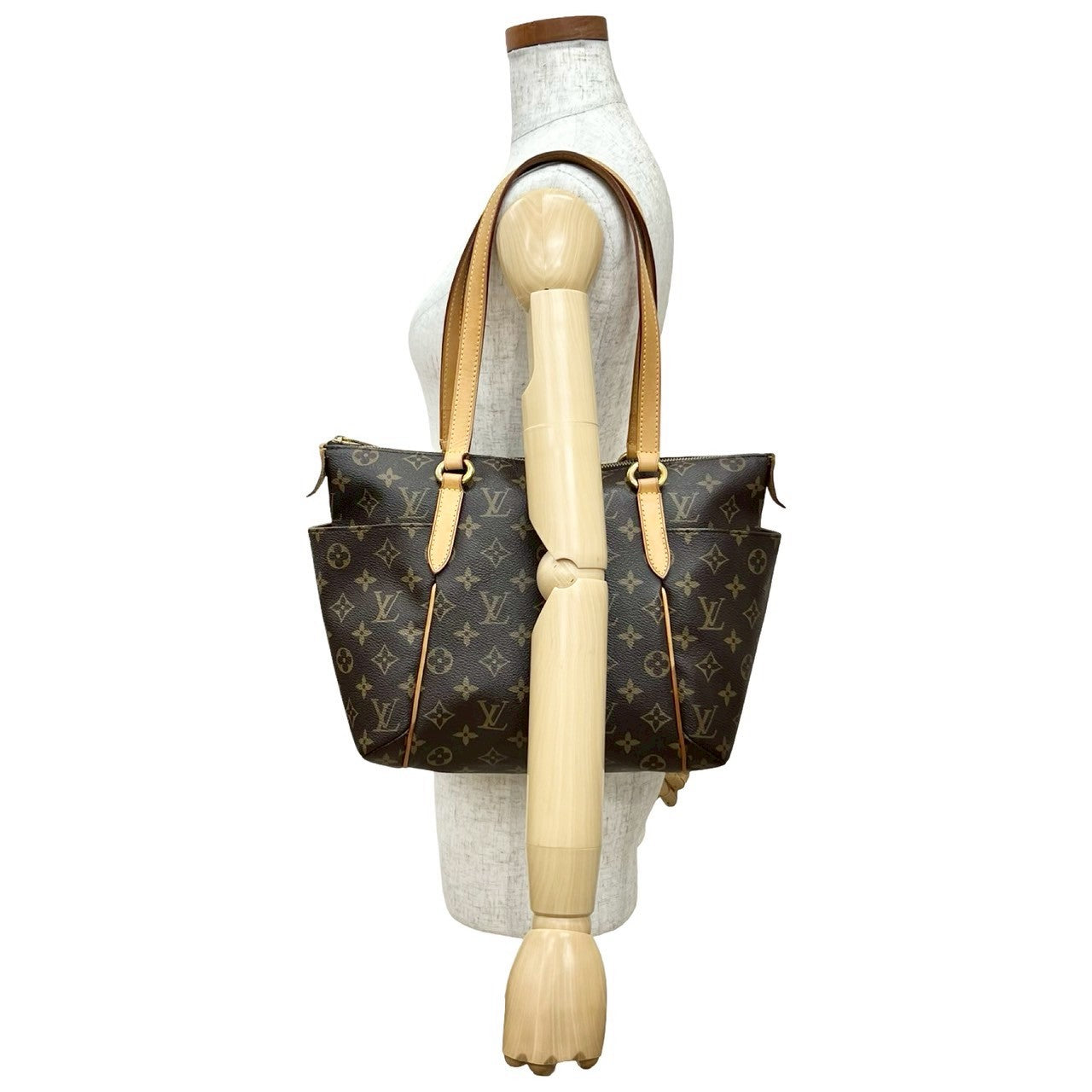 LOUIS VUITTON Tote Bag leather Brown Monogram Totally PM