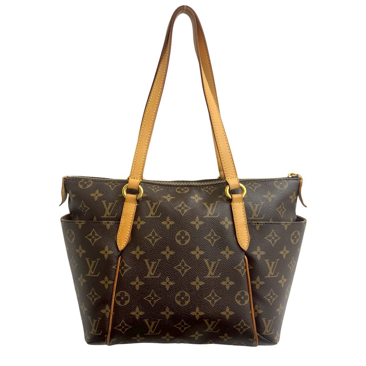 LOUIS VUITTON Tote Bag leather Brown Monogram Totally PM