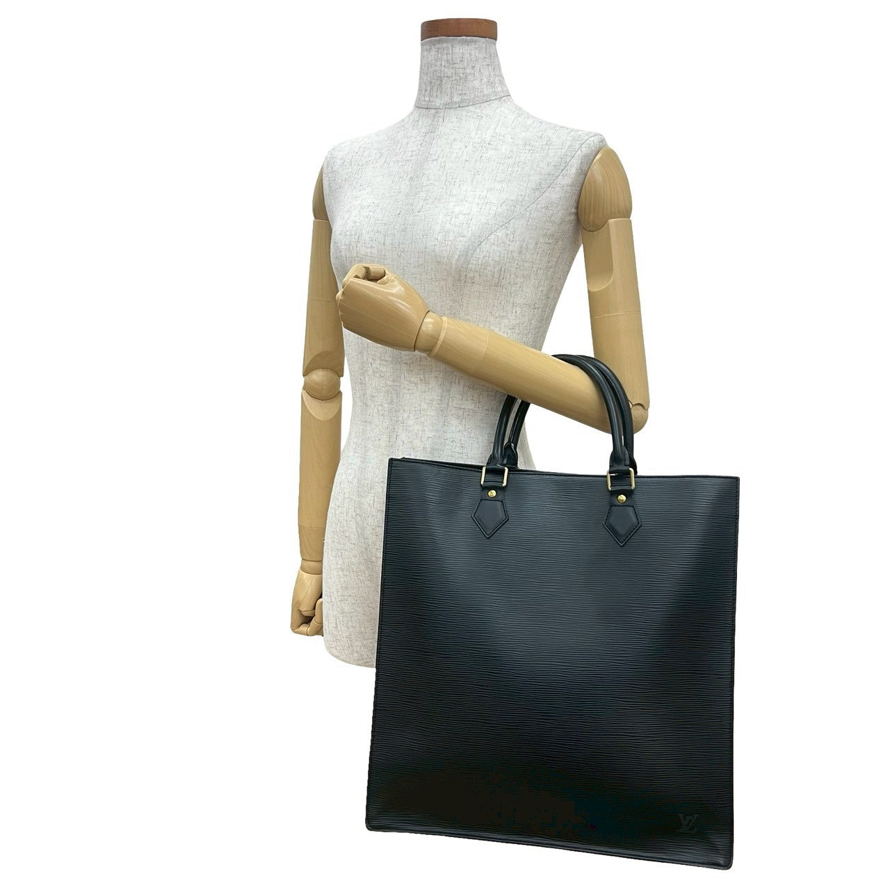 Luxury Women's Tote Bag | LOUIS VUITTON Handbag Epi Leather black Epi Sac Plat