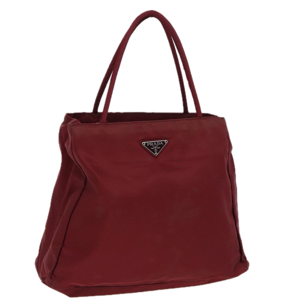 PRADA Hand Bag Nylon Red Auth