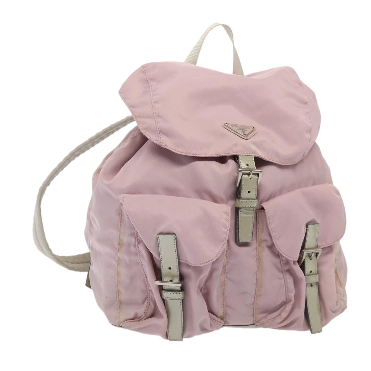 PRADA Hand Bag Nylon Pink Auth