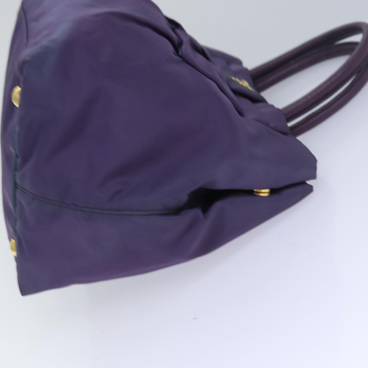 PRADA Hand Bag Nylon Purple Auth