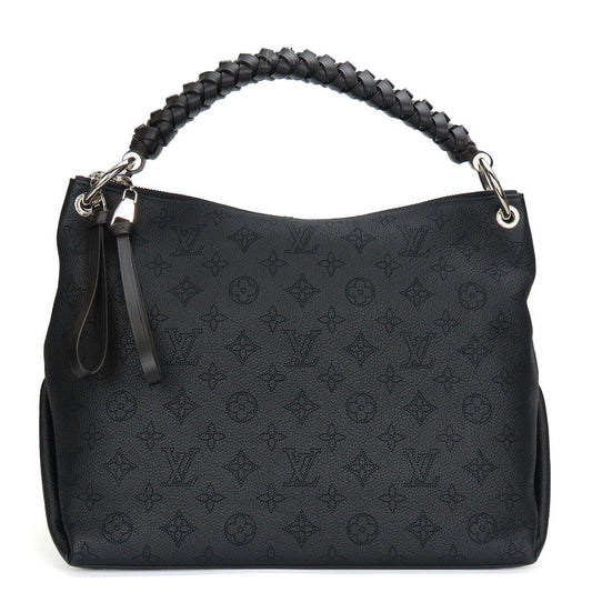 LOUIS VUITTON Shoulder Bag Monogram Mahina black Beauvre Hobo