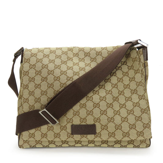 GUCCI Shoulder Bag 146236 GG canvas beige
