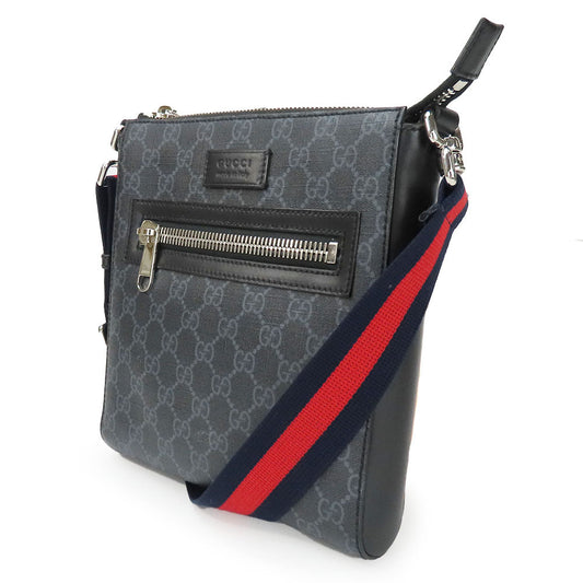 GUCCI Shoulder Bag 523599 GG Supreme canvas, leather black Small messenger bag mens