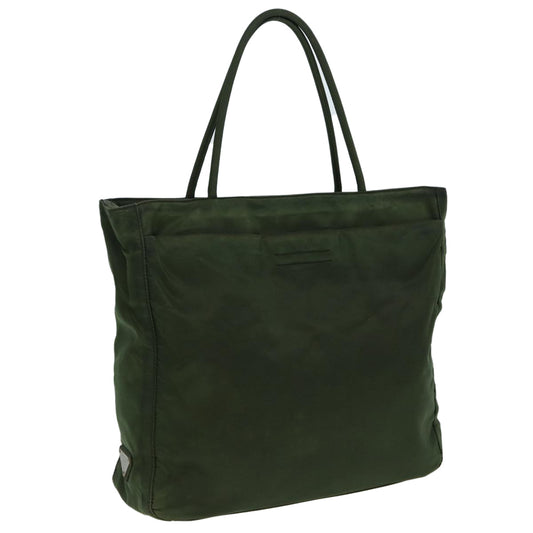 PRADA Tote Bag Nylon Khaki Auth