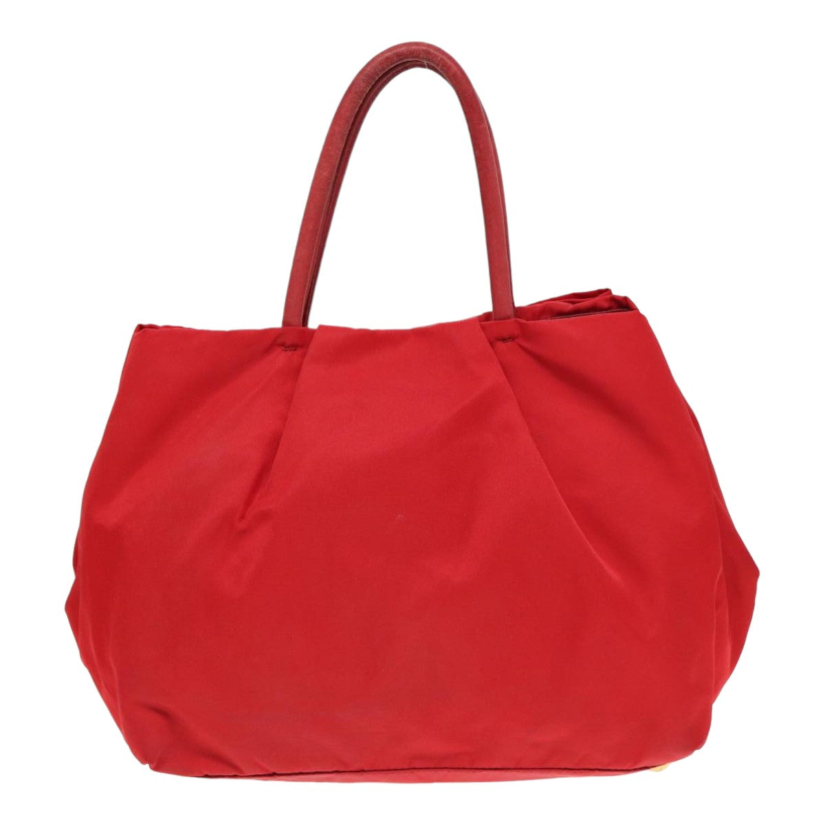 PRADA Hand Bag Nylon Red Auth