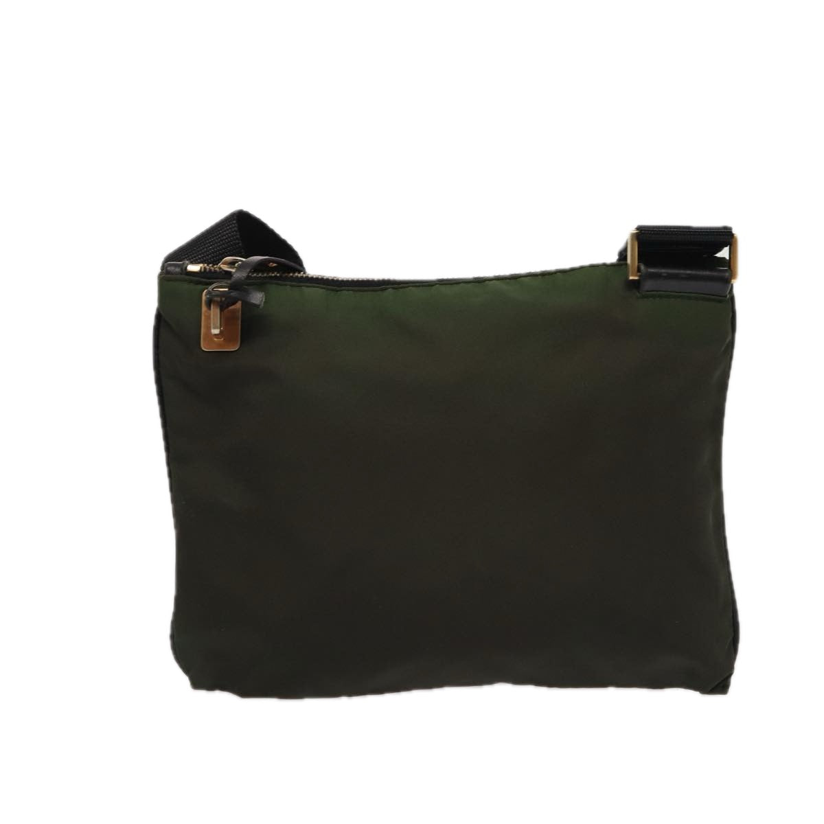 PRADA Shoulder Bag Nylon Khaki Auth