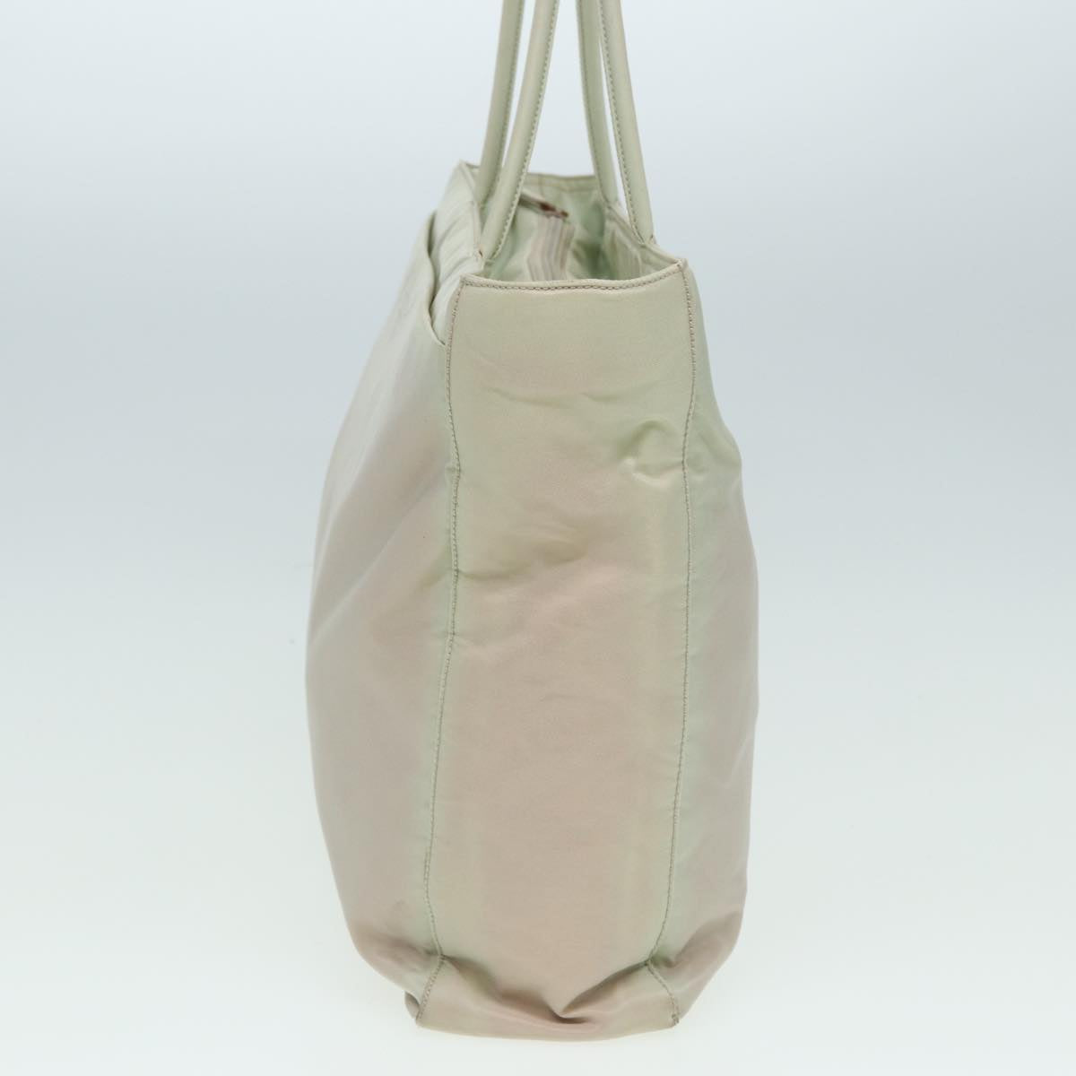PRADA Tote Bag Nylon White Auth