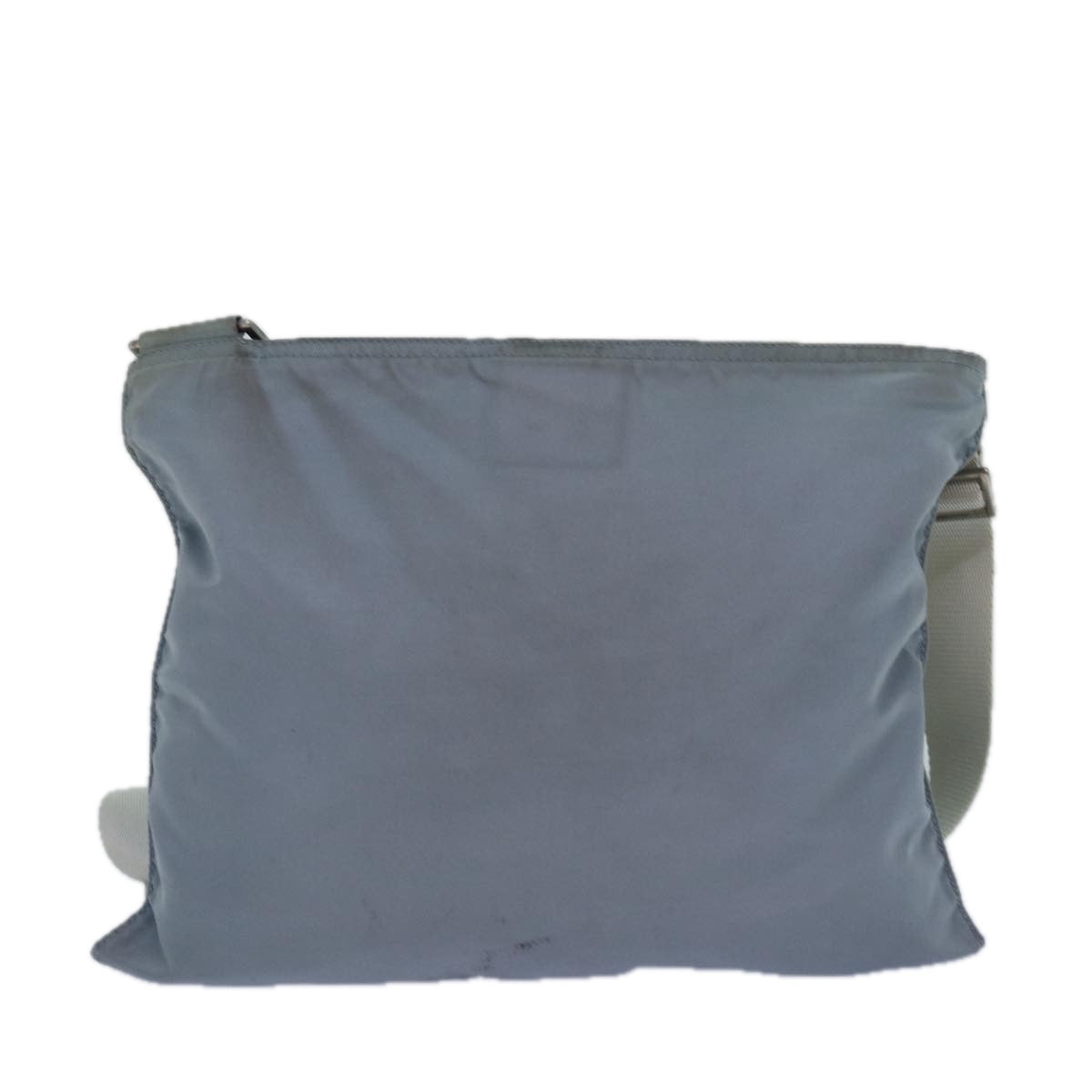 PRADA Shoulder Bag Nylon Light Blue Silver Auth