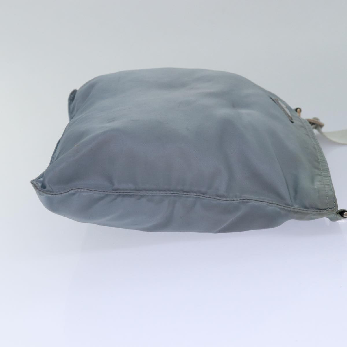 PRADA Shoulder Bag Nylon Light Blue Silver Auth