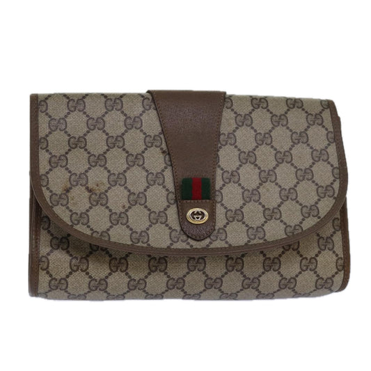 Gucci Leather Canvas Clutch