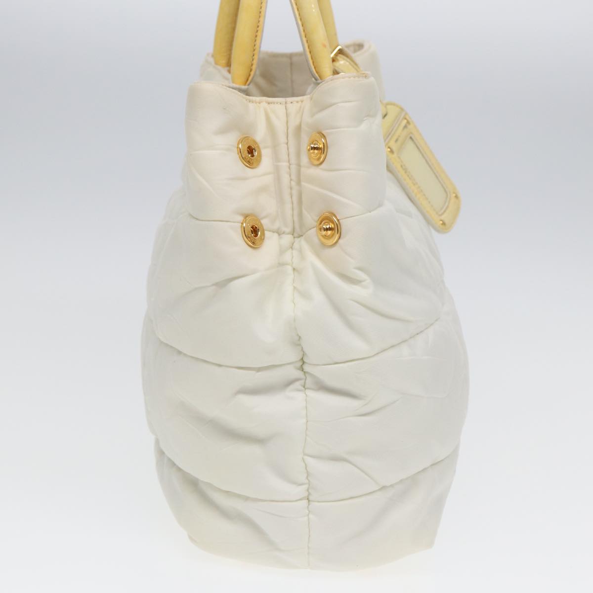 PRADA Shoulder Bag Nylon White Auth