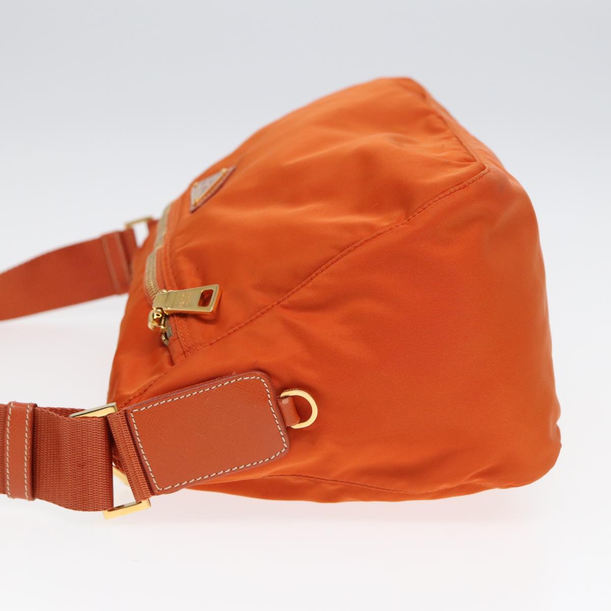 PRADA Shoulder Bag Nylon Orange Auth