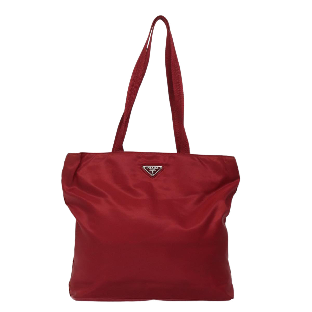 PRADA Shoulder Bag Nylon Red Auth