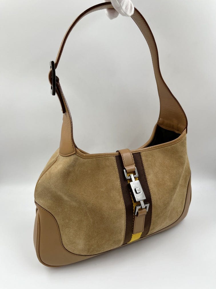 Gucci Jackie Leather Nylon Shoulder Bag Style 7