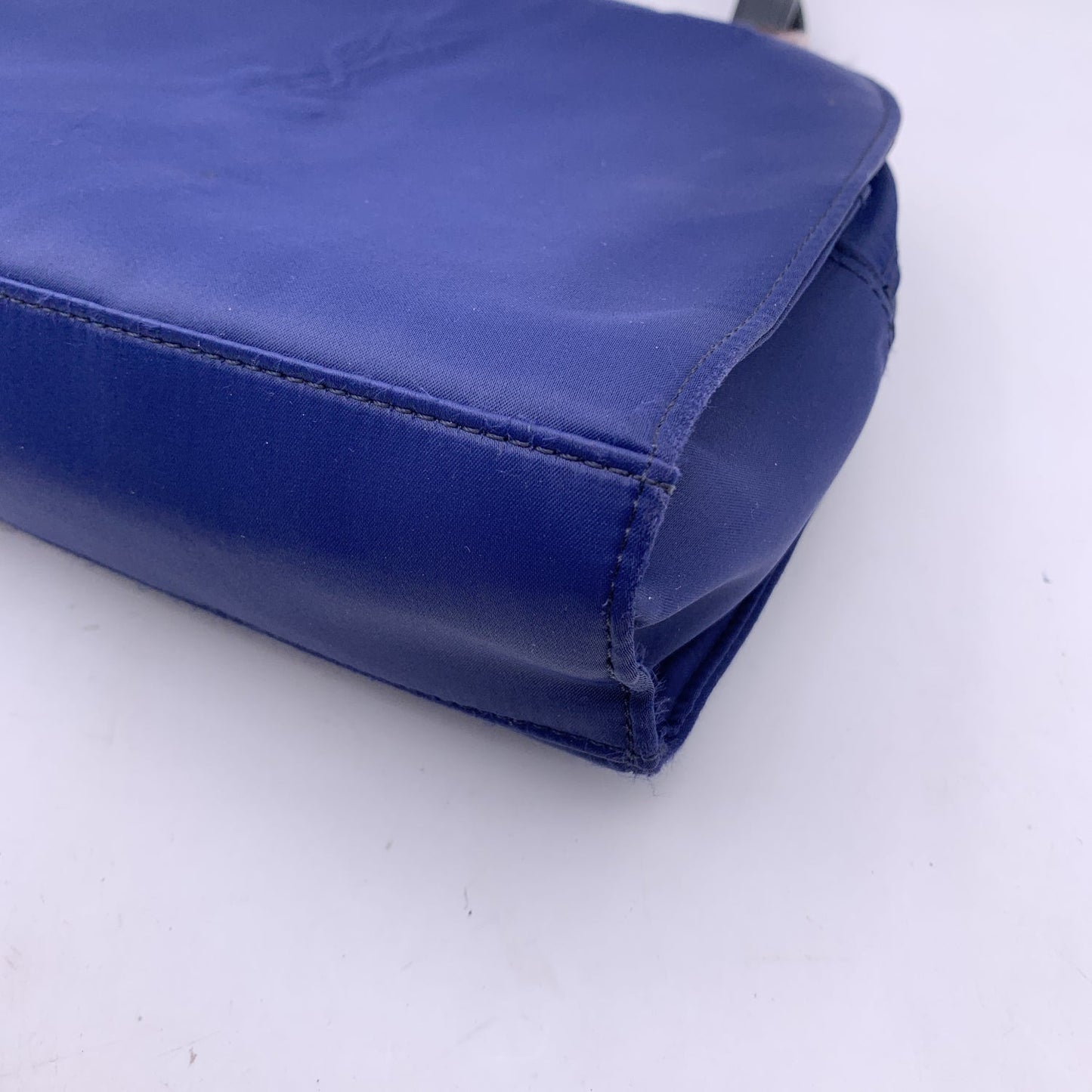 Yves Saint Laurent Blue Canvas YSL Logo Satchel HandBag