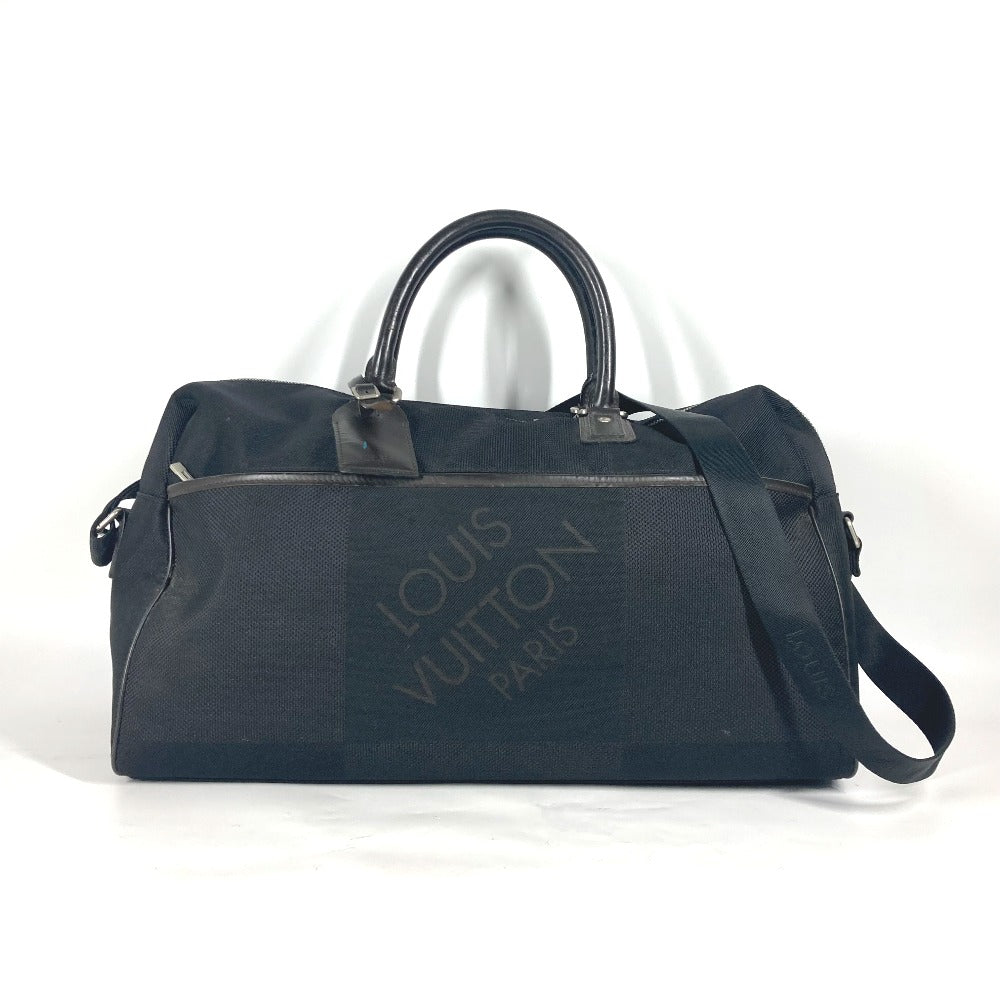 LOUIS VUITTON Boston Duffel bag Damier Jean Canvas black Damier Jean Albatross unisex(Unisex)