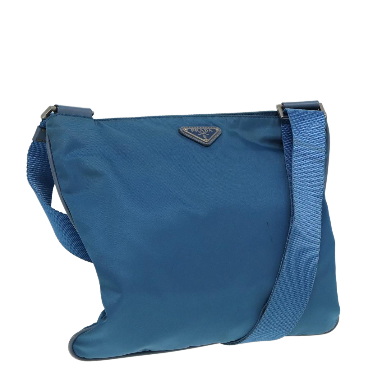 PRADA Shoulder Bag Nylon Blue Auth