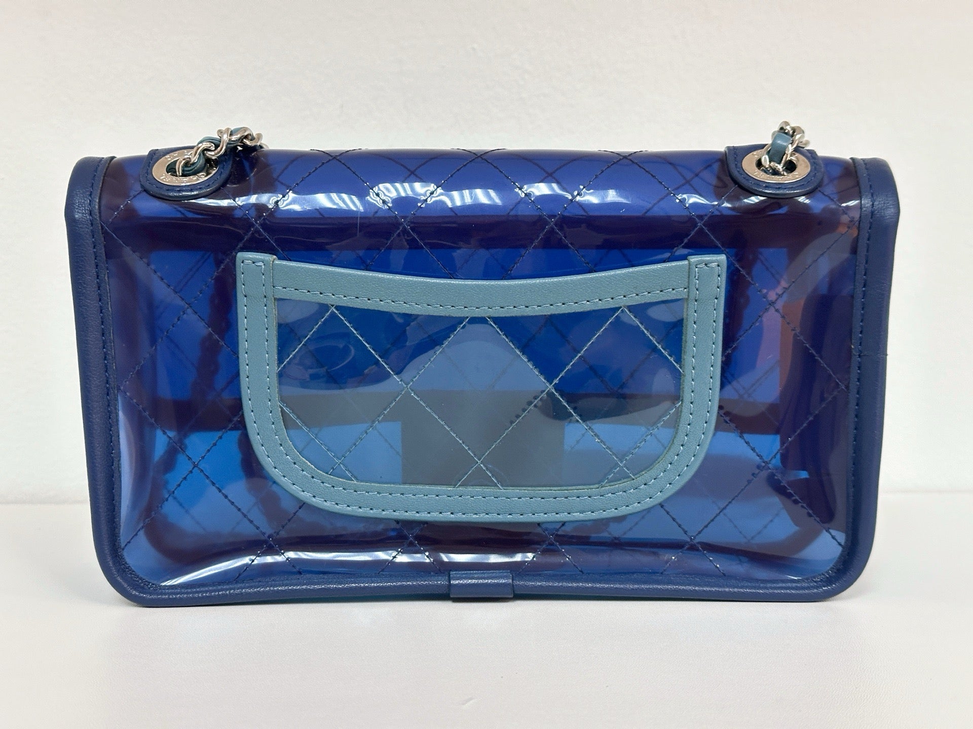 Chanel Blue Coco Splash PVC Small Flap Bag holo 2569