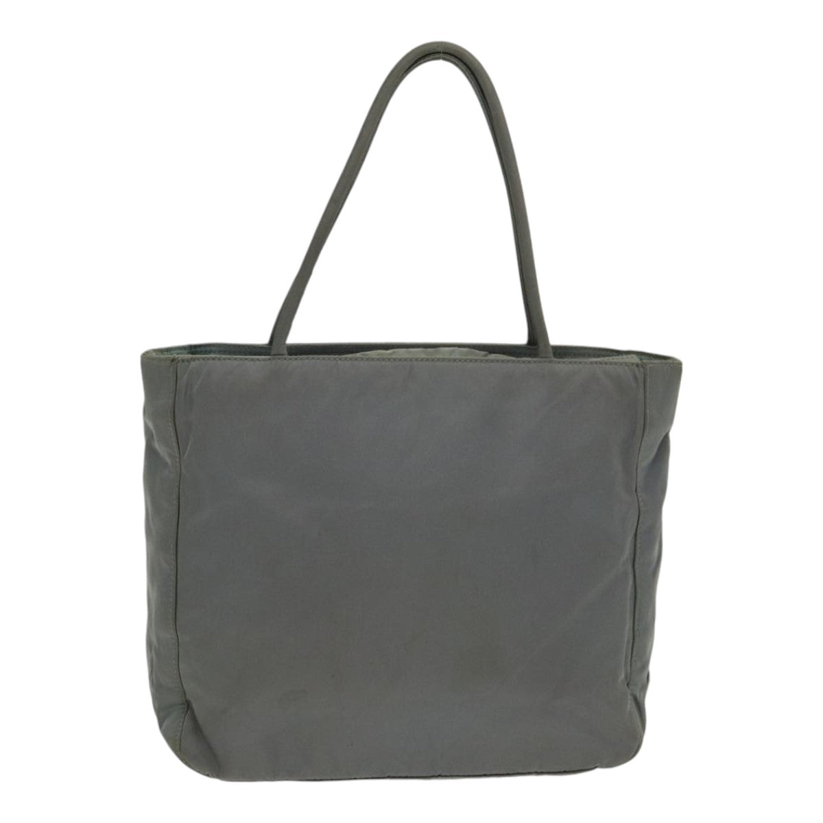PRADA Hand Bag Nylon Gray Auth