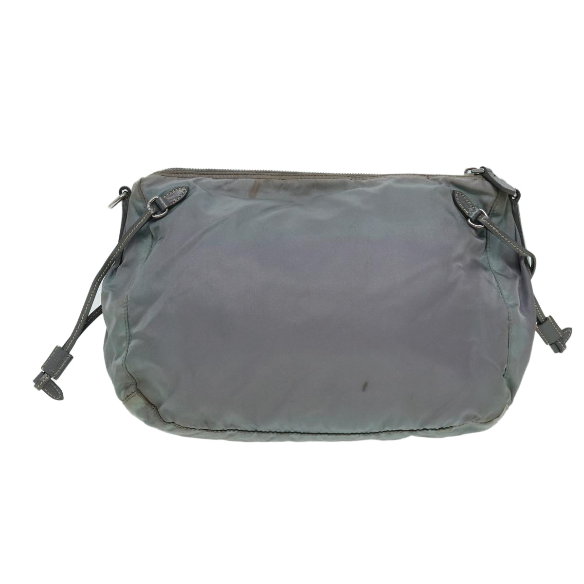 PRADA Shoulder Bag Nylon Gray Auth