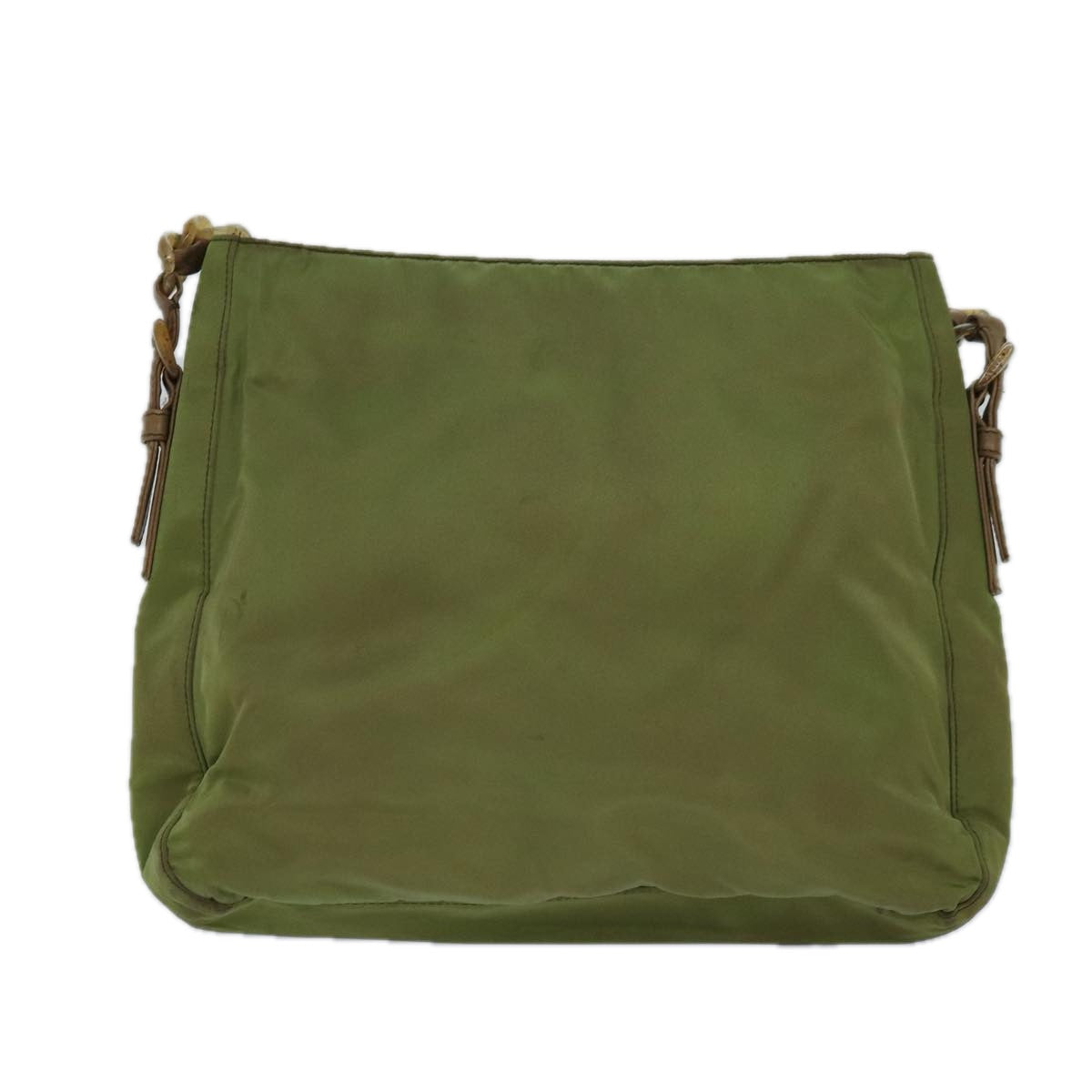 PRADA Shoulder Bag Nylon Khaki Auth