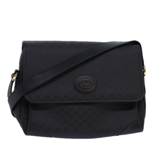 Gucci Leather Canvas Shoulder Bag