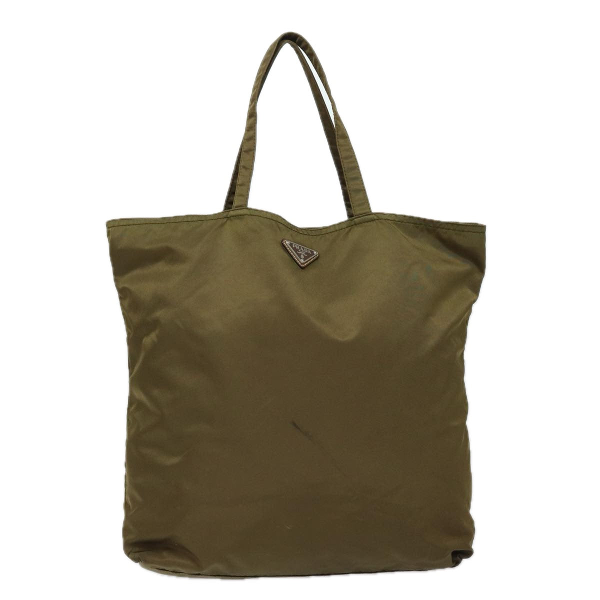 PRADA Tote Bag Nylon Khaki Auth