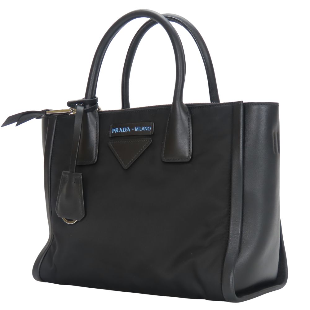 Prada Nylon Leather 2way Tote Bag