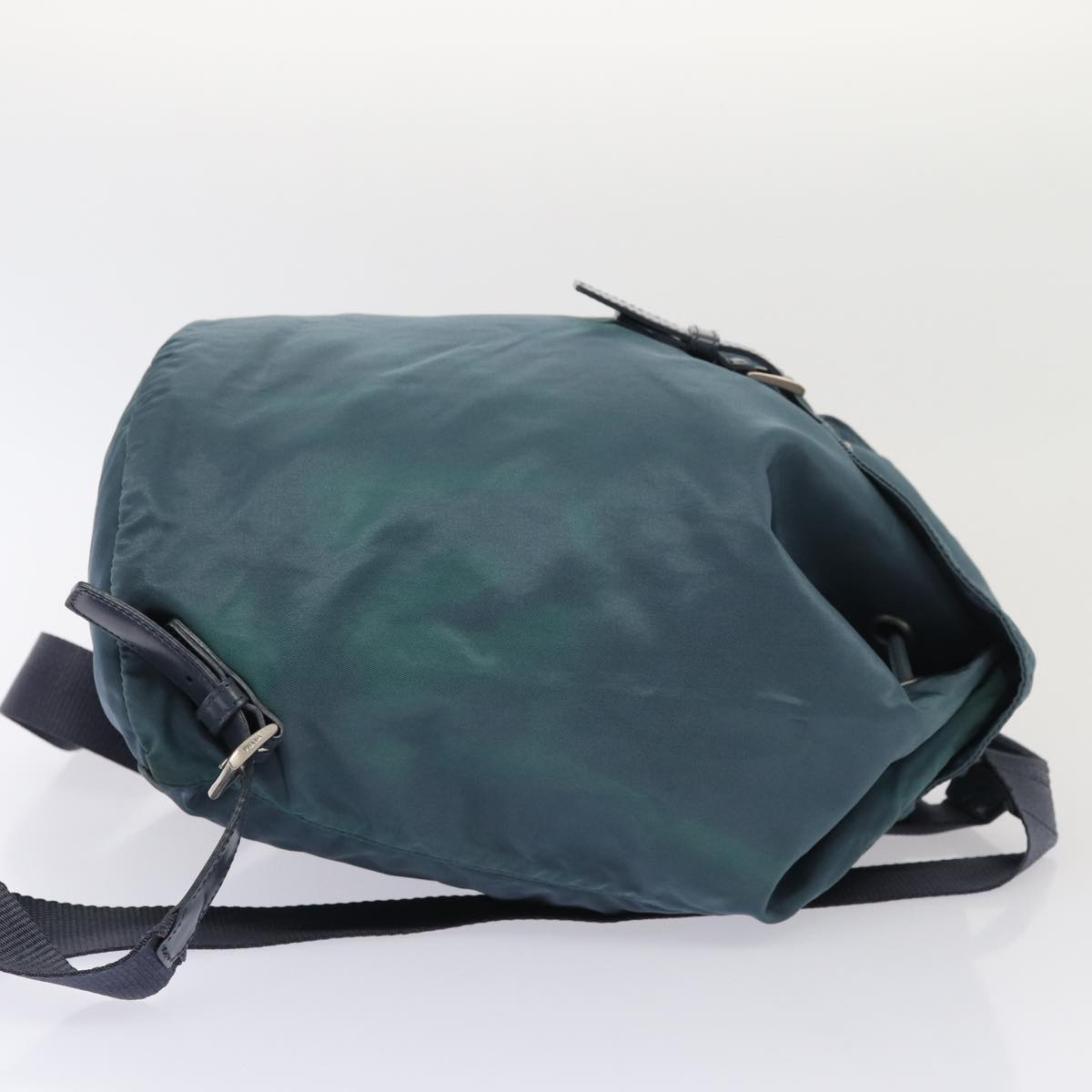 PRADA Backpack Nylon Blue Silver Auth