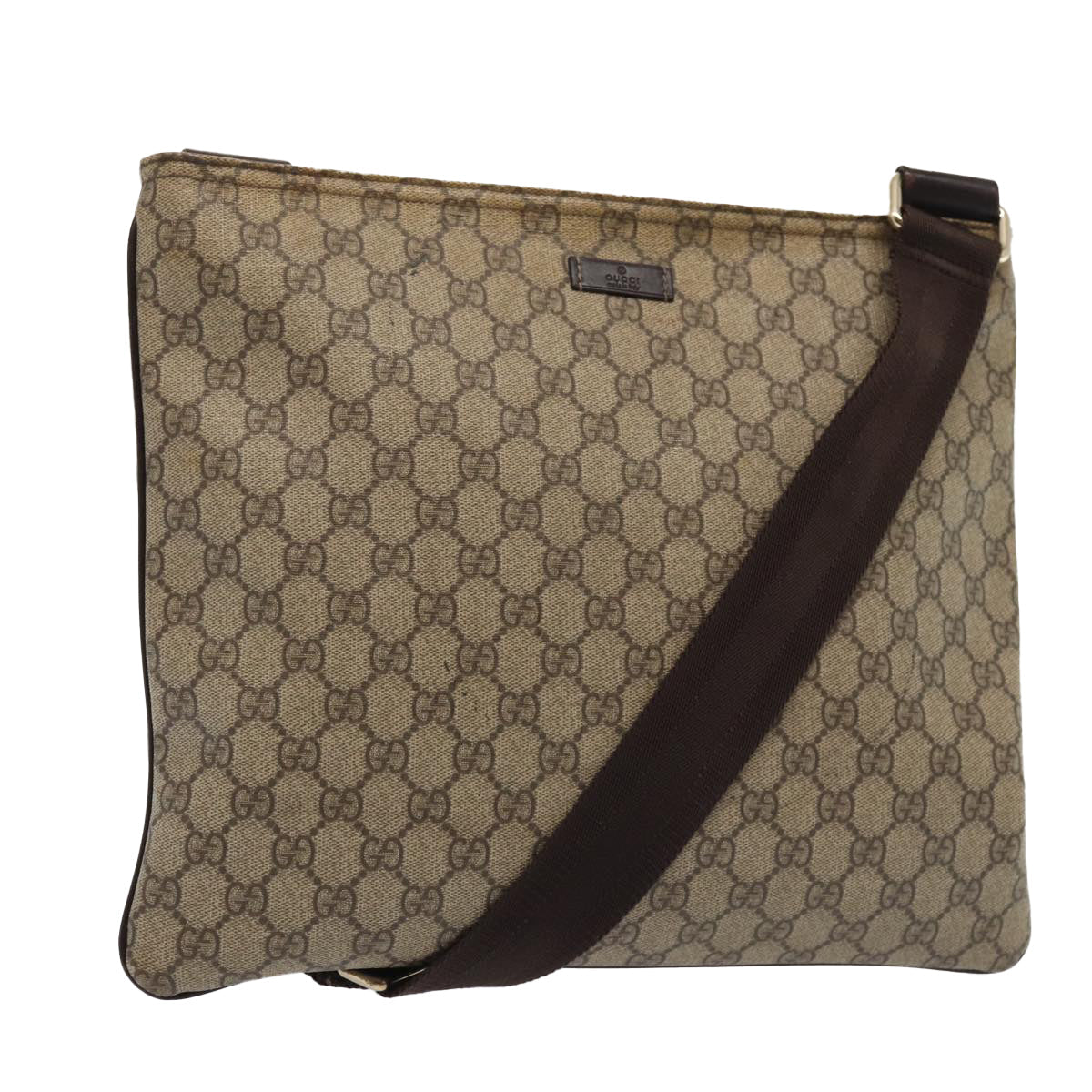 Gucci Leather Canvas Shoulder Bag
