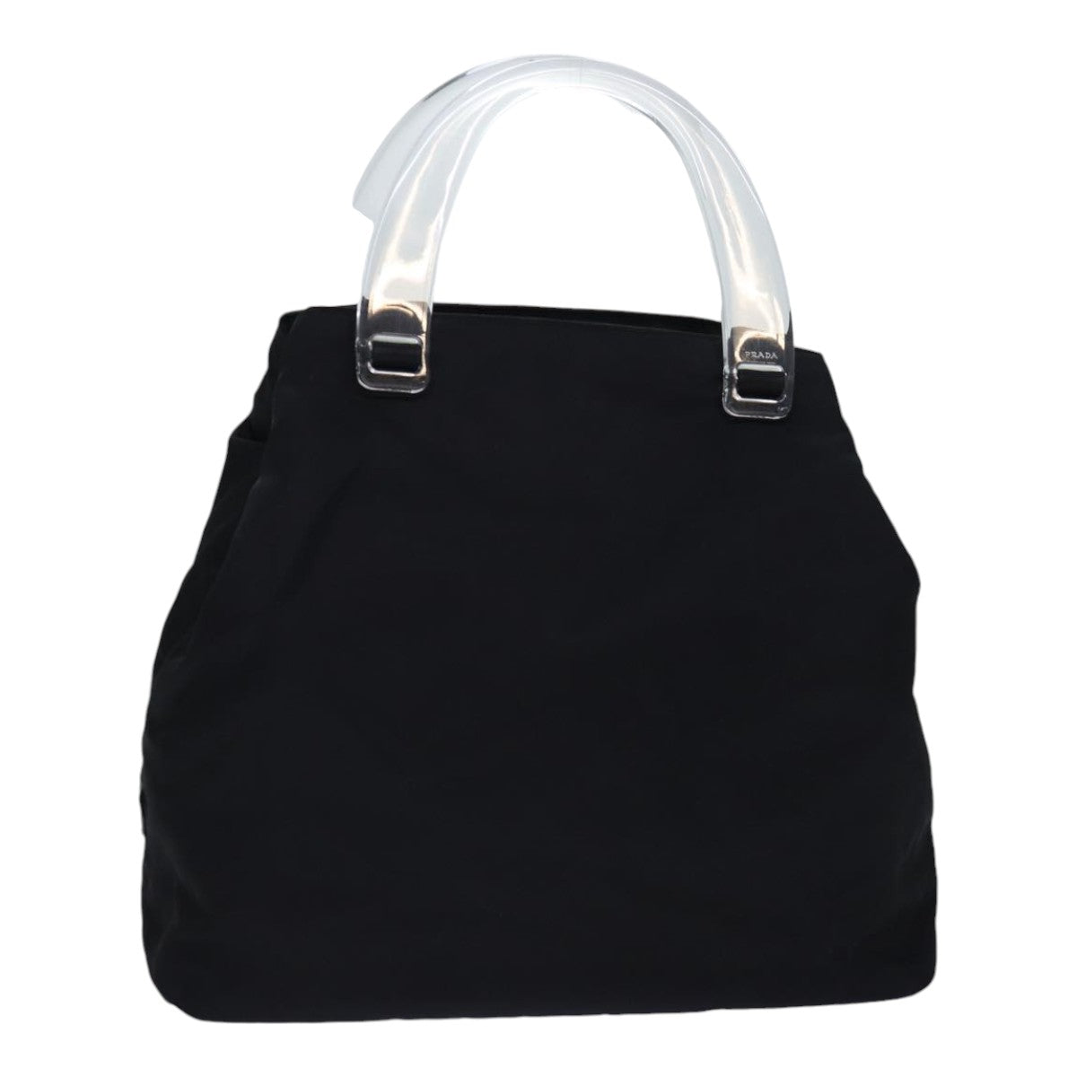 PRADA Hand Bag Nylon Black Auth