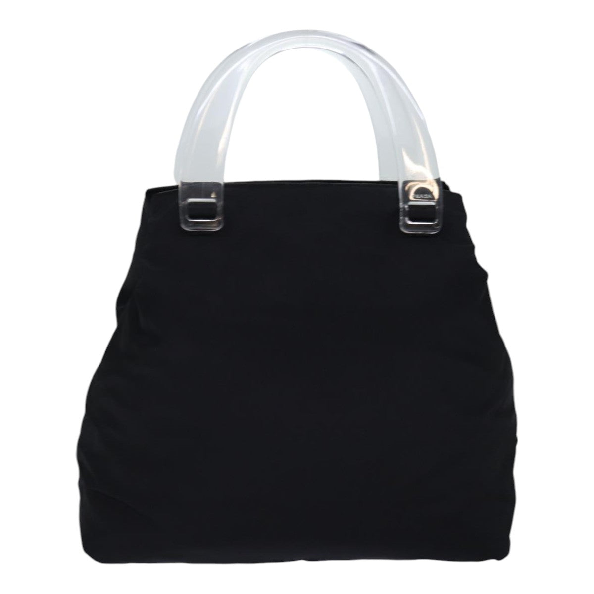 PRADA Hand Bag Nylon Black Auth