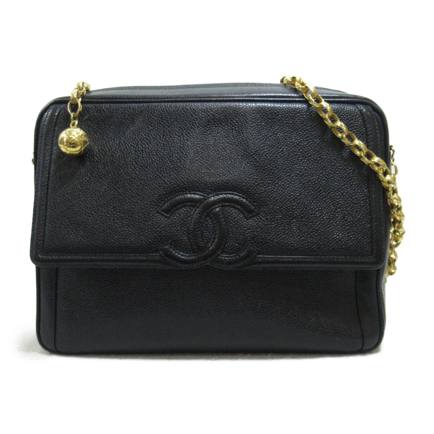 Chanel Chain Shoulder Bags Chain Shoulder Bags Caviar S Black