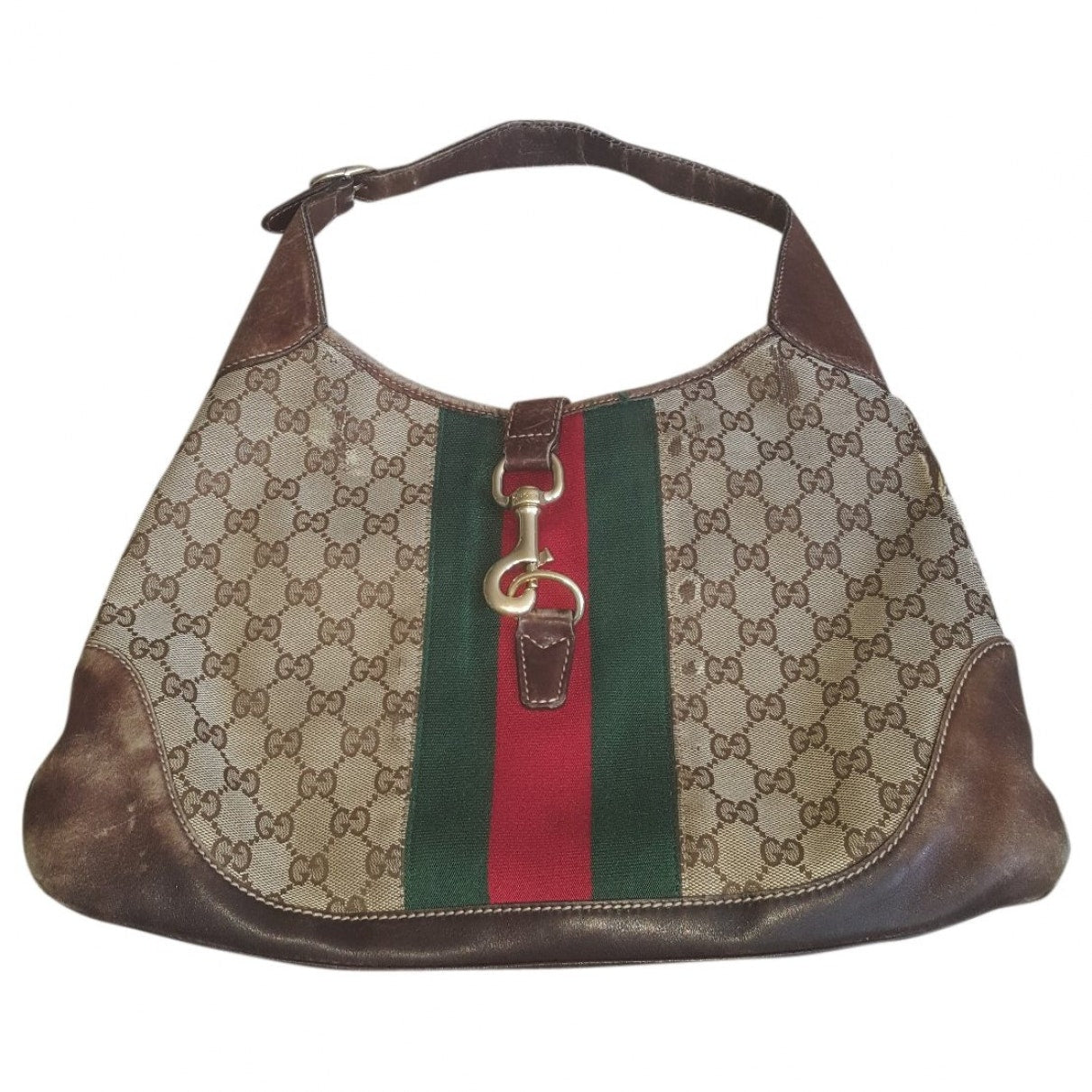 Gucci jackie brown cloth handbag