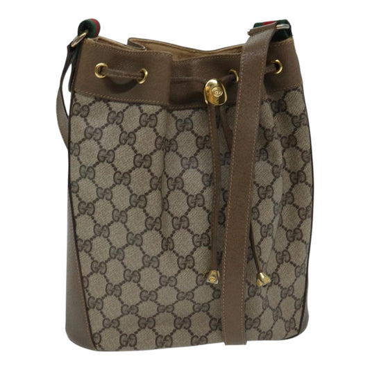 Gucci Leather Canvas Shoulder Bag