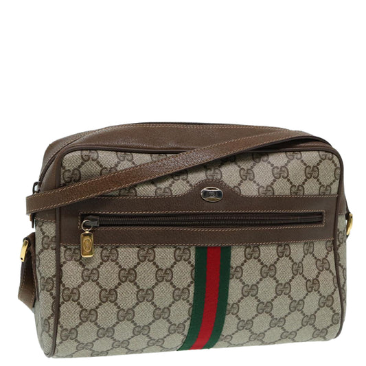 Gucci Leather Canvas Shoulder Bag