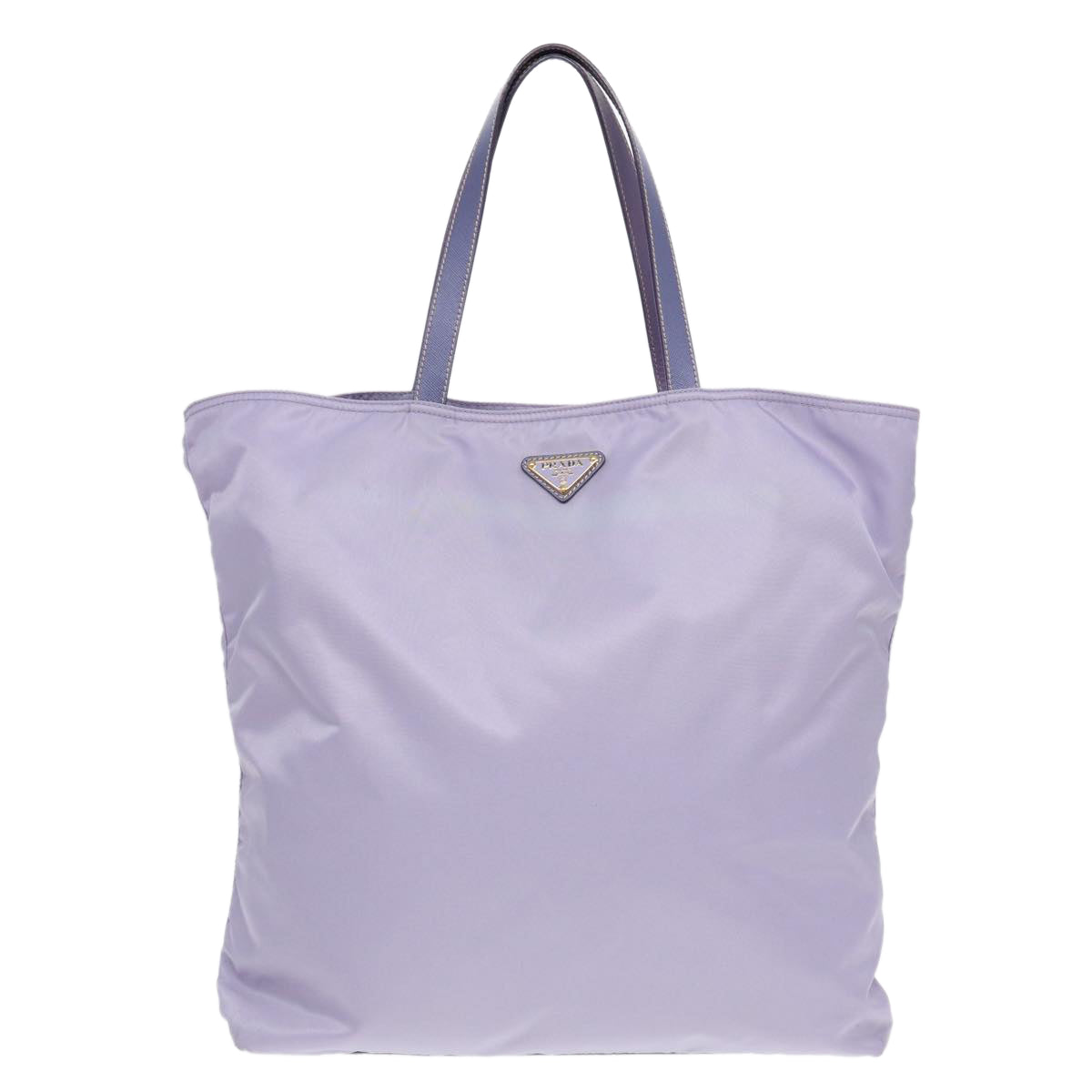 PRADA Robot Tote Bag Nylon Purple Gold Auth