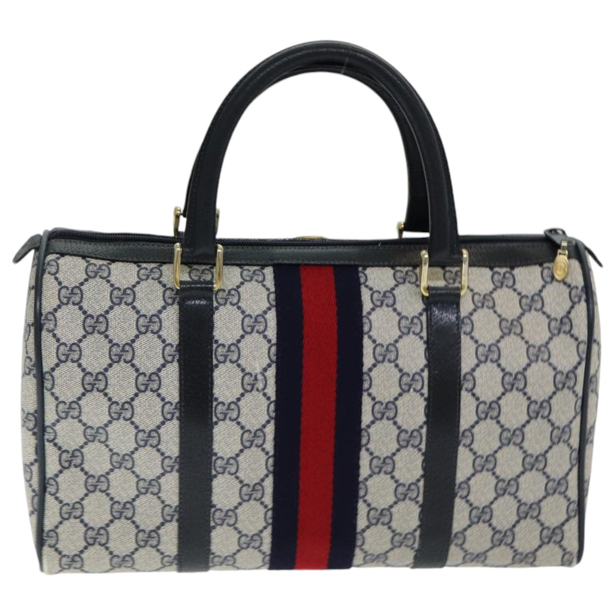 Gucci Leather Canvas Handbag
