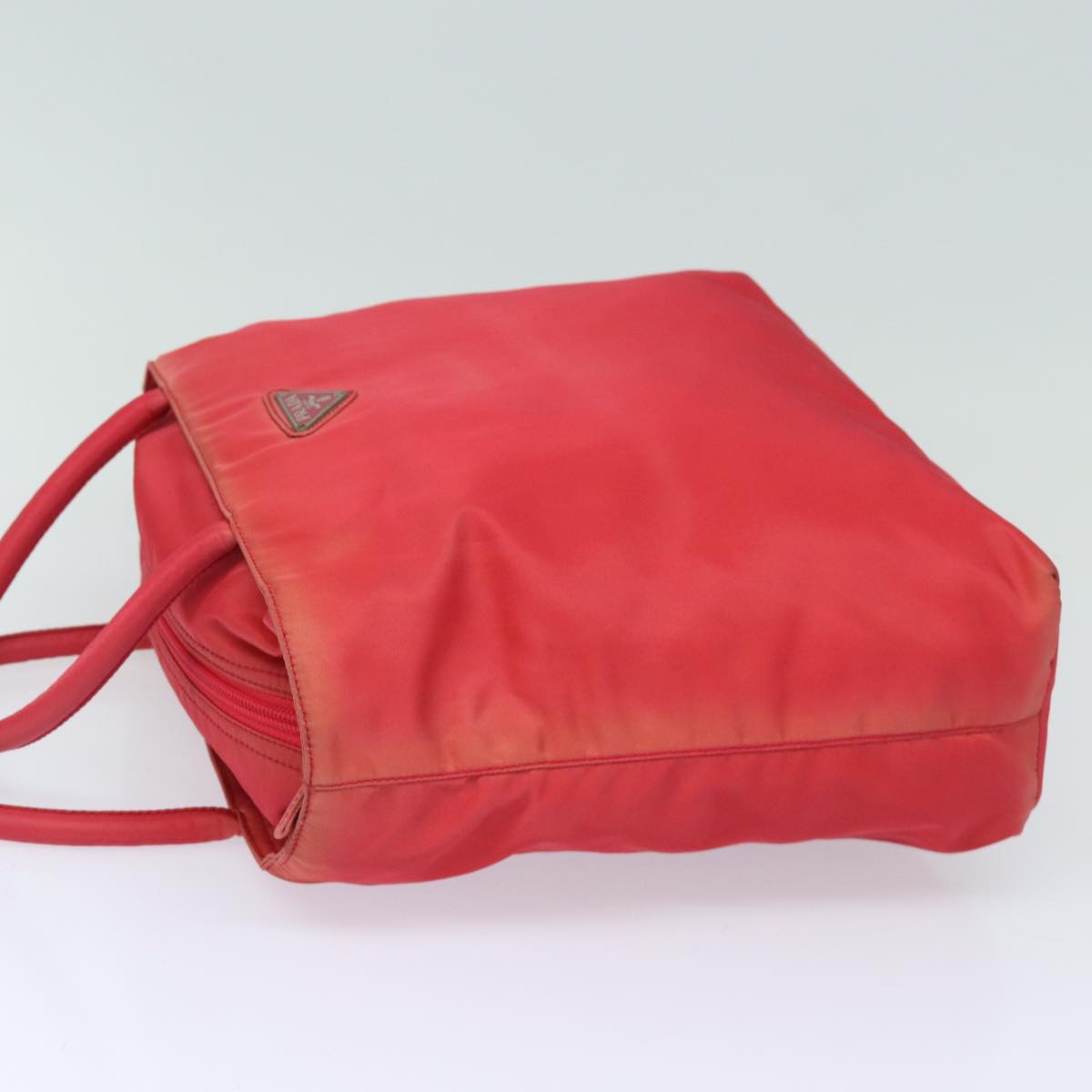 PRADA Hand Bag Nylon Red Auth